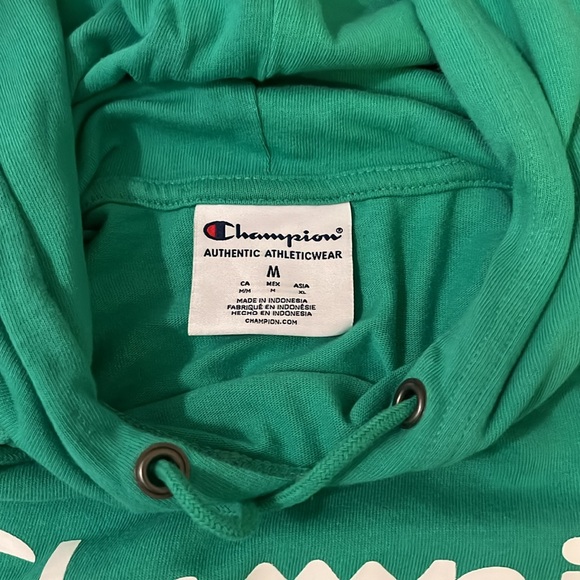 Champion lightweight green hoodie sz medium - Picture 4 of 6